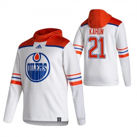 Edmonton Oilers Dominik Kahun 21 2020-21 Reverse Retro Hoodie Sawyer - Mannen